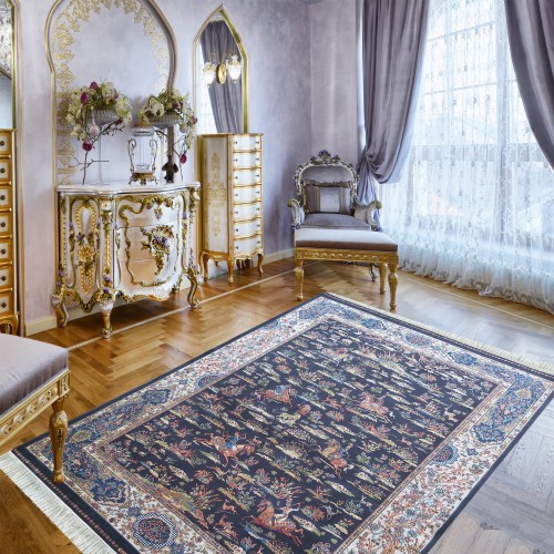 Dywan ekskluzywny QUM Silk 10 granatowy _dywanywitek_pl_2