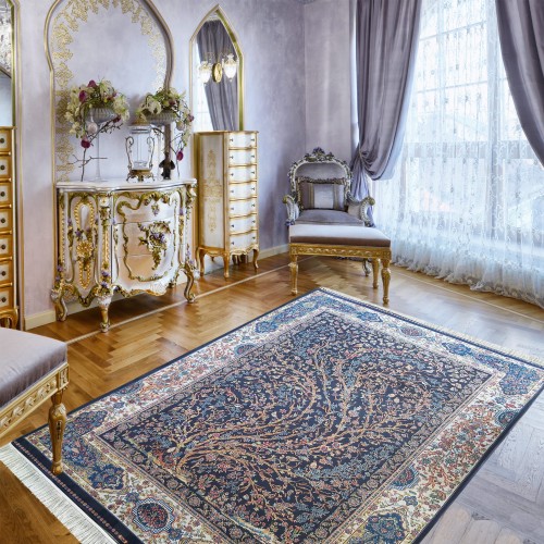 Dywan ekskluzywny QUM Silk 11 granatowy _dywanywitek_pl_2