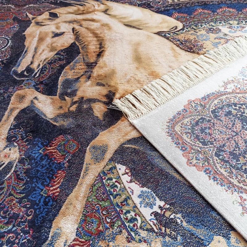 Dywan ekskluzywny QUM Silk 04 granatowy HORSE _dywanywitek_pl_7