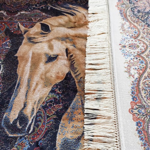 Dywan ekskluzywny QUM Silk 04 granatowy HORSE _dywanywitek_pl_8
