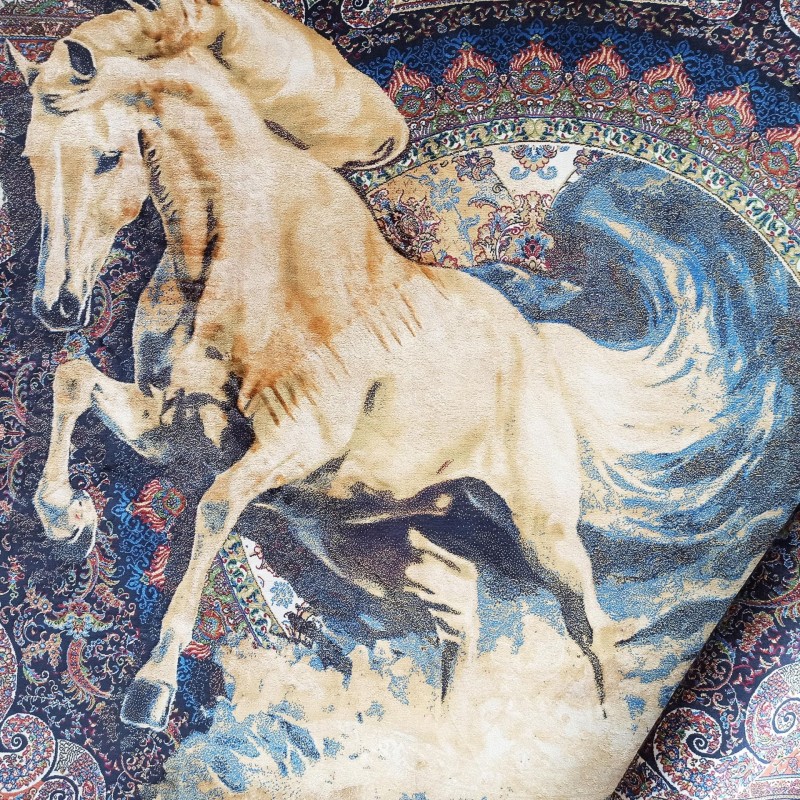 Dywan ekskluzywny QUM Silk 04 granatowy HORSE _dywanywitek_pl_9