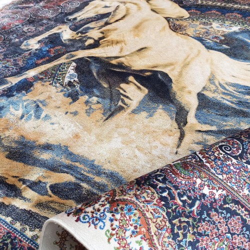 Dywan ekskluzywny QUM Silk 04 granatowy HORSE _dywanywitek_pl_10