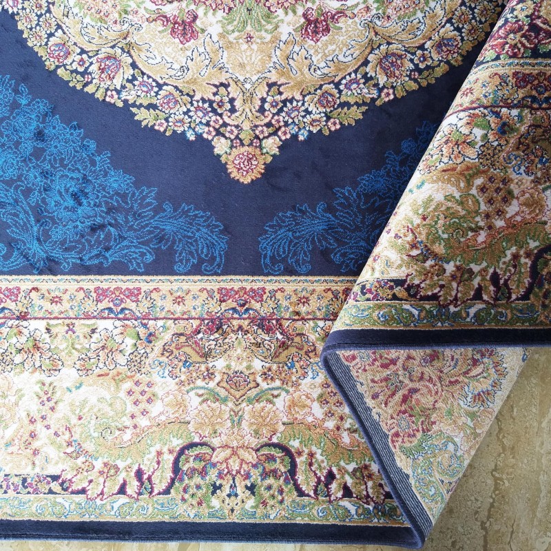 Dywan ekskluzywny QUM Silk 01 granatowy _dywanywitek_pl_5