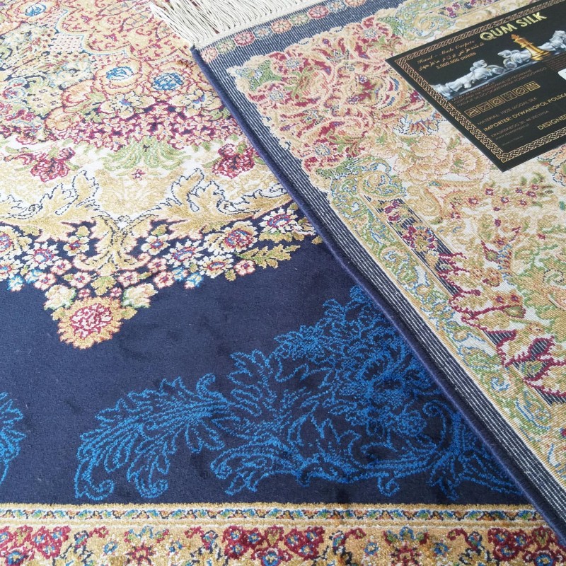 Dywan ekskluzywny QUM Silk 01 granatowy _dywanywitek_pl_7