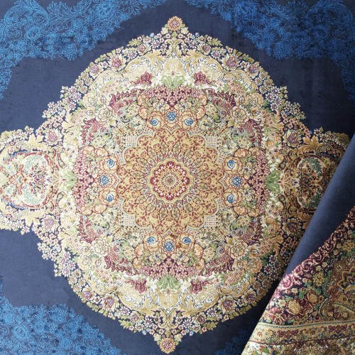 Dywan ekskluzywny QUM Silk 01 granatowy _dywanywitek_pl_8