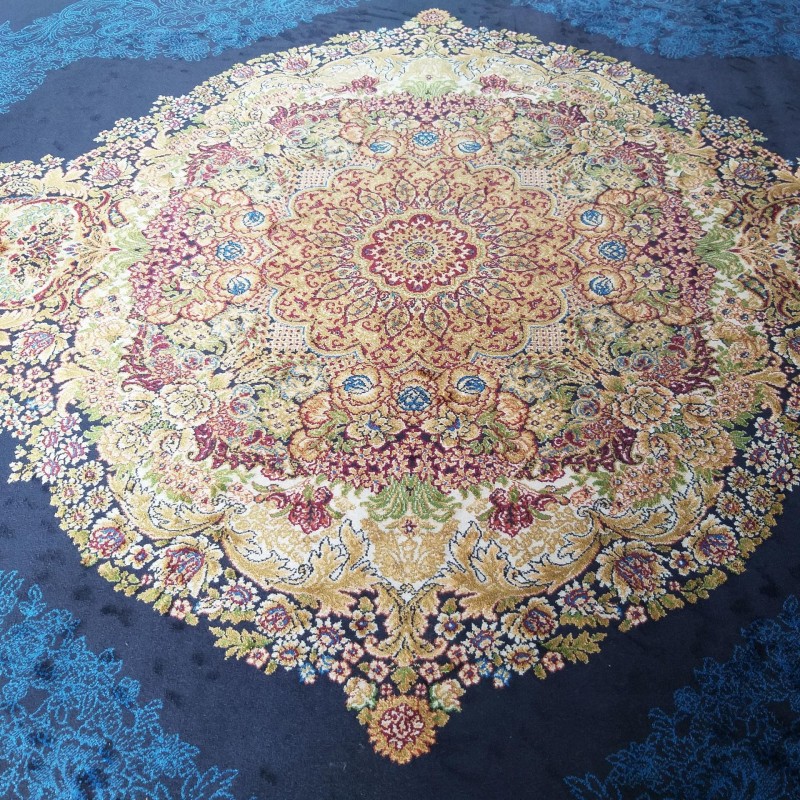 Dywan ekskluzywny QUM Silk 01 granatowy _dywanywitek_pl_9