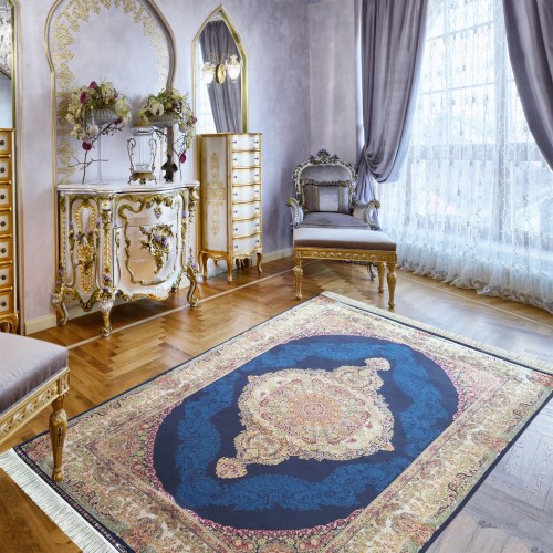 Dywan ekskluzywny QUM Silk 01 granatowy _dywanywitek_pl_2