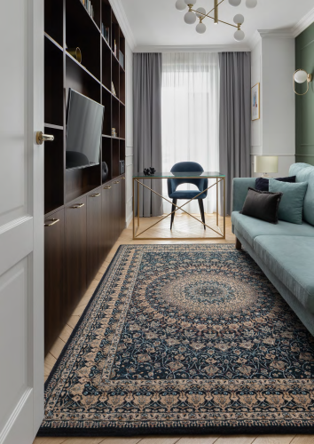 Dywan wełniany Agnella Agnus Trubadur granat w aranżacji