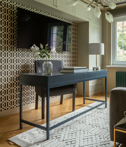 Dywan wełniany Agnella Noble Dive jasny szary do gabinetu