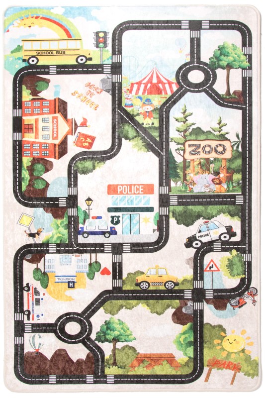 Dywan dla dzieci KIDS 574 Uliczki Drogi Miasto _dywanywitek_pl_