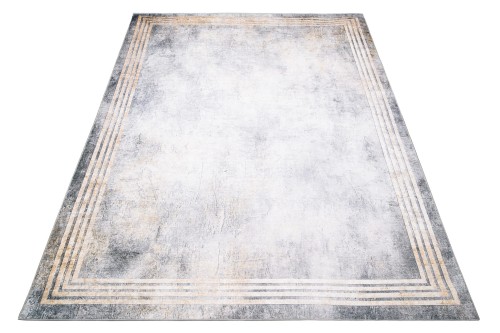 Rzut ukośny szarego dywanu vintage 29870 Print Toscana