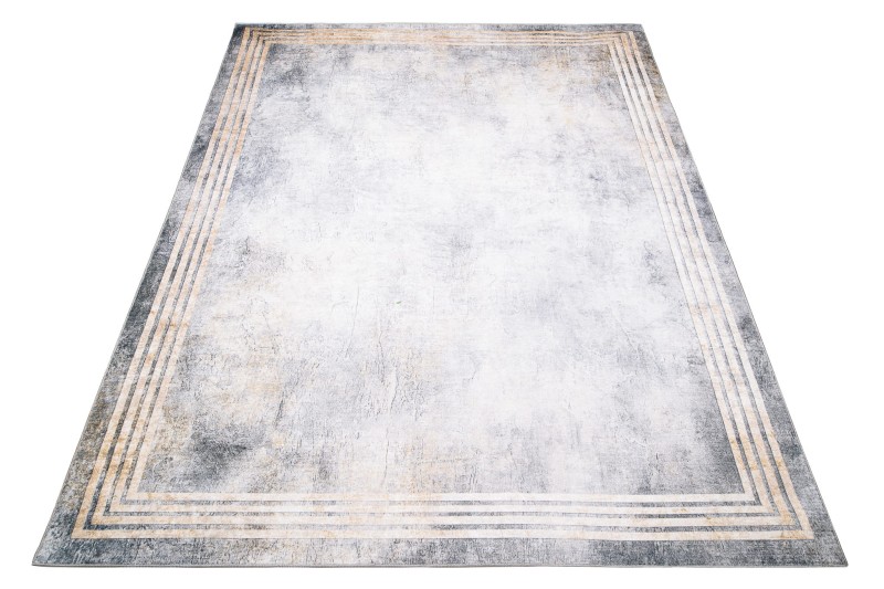 Rzut ukośny szarego dywanu vintage 29870 Print Toscana