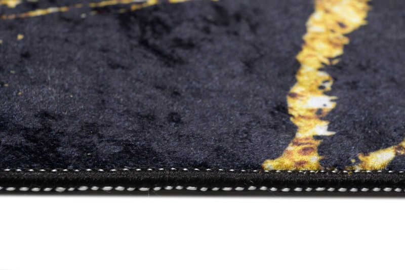 Brzeg dywanu nowoczesnego czarny marmur 2113 Print Toscana
