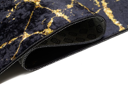 Bok dywanu nowoczesnego czarny marmur 2113 Print Toscana