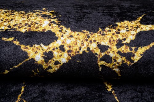 Runo dywanu nowoczesnego czarny marmur 2113 Print Toscana