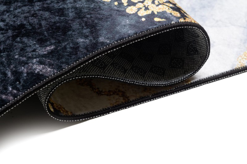 Spód i bok dywanu nowoczesnego ze złotym nadrukiem 21150 Print Toscana