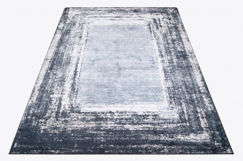 Rzut ukośny szarego dywanu vintage 23670 Print Toscana