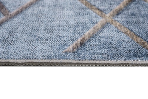 Brzeg szarego dywanu geometrycznego 26011 Print Toscana