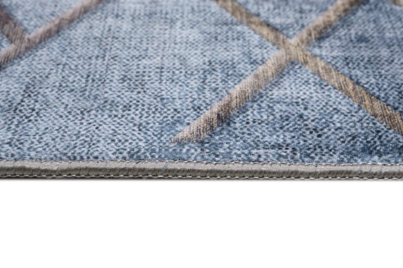 Brzeg szarego dywanu geometrycznego 26011 Print Toscana