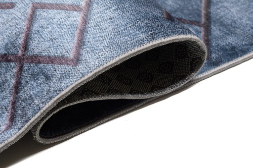 Bok szarego dywanu geometrycznego 26011 Print Toscana