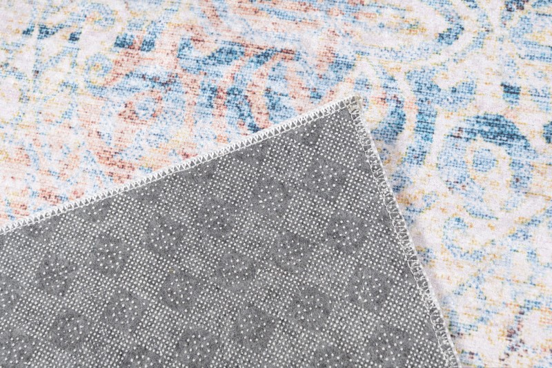 Spód dywanu przecieranego beżowo-niebieskiego 43840 Print Toscana