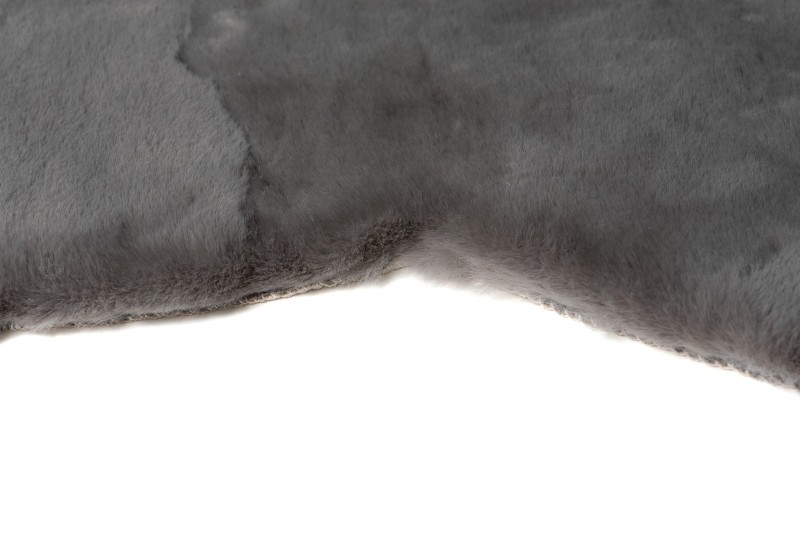 Bok dywanu pluszowego Rabbit Fur Teddy Bear dark grey