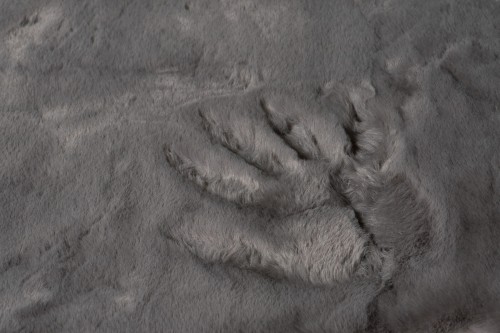 Miękkie runo dywanu pluszowego Rabbit Fur Teddy Bear dark grey