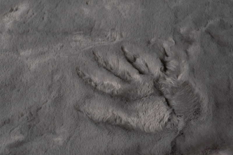 Miękkie runo dywanu pluszowego Rabbit Fur Teddy Bear dark grey