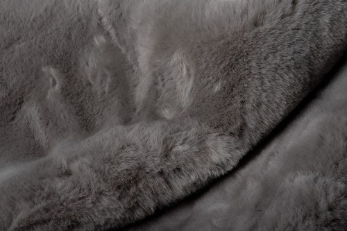 Runo dywanu pluszowego Rabbit Fur Teddy Bear dark grey