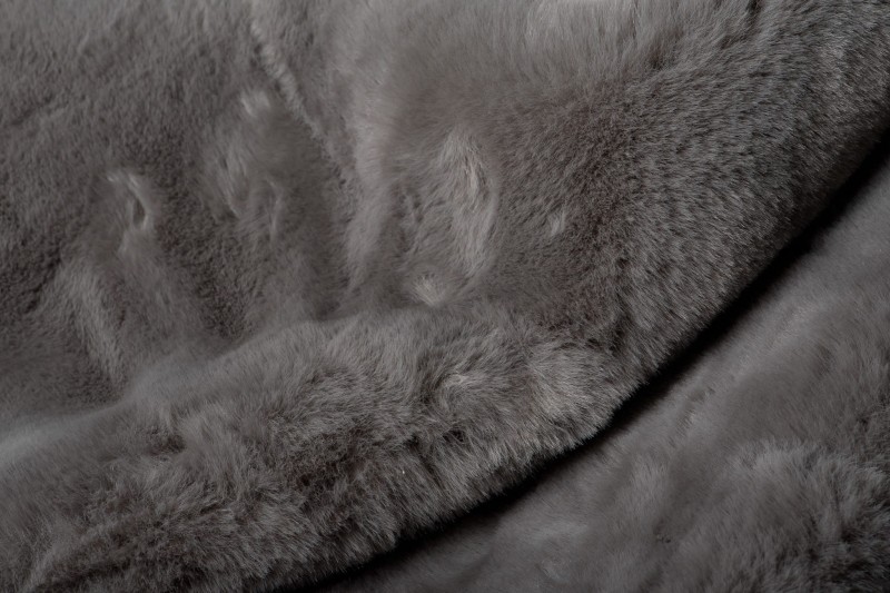 Runo dywanu pluszowego Rabbit Fur Teddy Bear dark grey