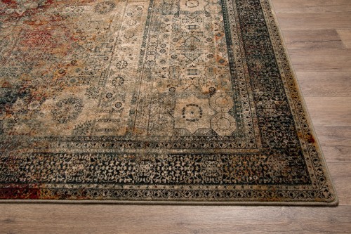 Brzegi dywanu Dywilan Omega Mamluk w kolorze szmaragdowym