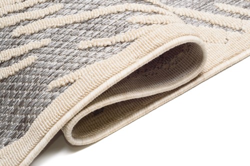 Bok szarego dywanu nowoczesnego 3d w liście Cansas BD80A