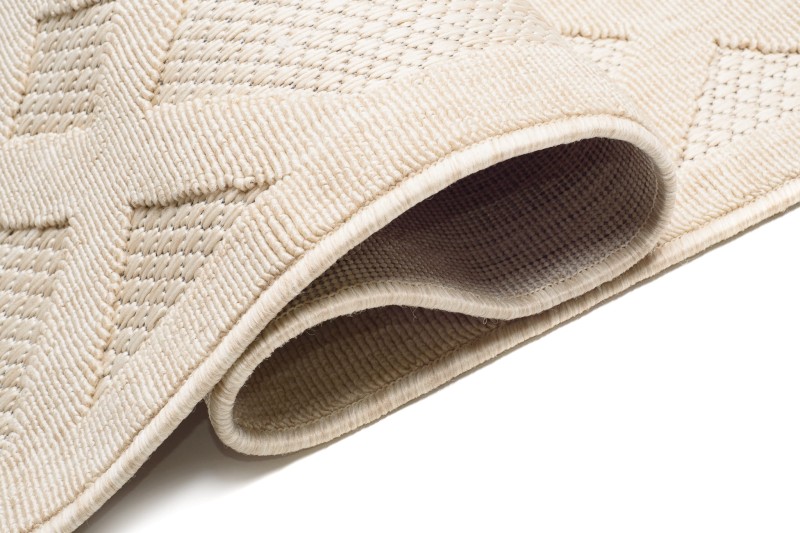 Bok kremowego dywanu zewnętrznego 3d Cansas T936E