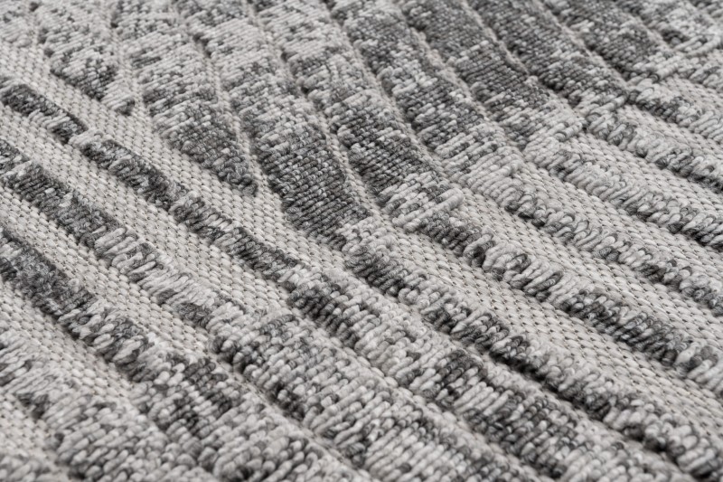 Runo szarego dywanu vintage geometrycznego Cansas FG42A