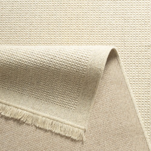 Dywan wełniany Lana/Dune 89861-69400 kratka z frędzlami ivory kremowy _dywanywitek_pl_6