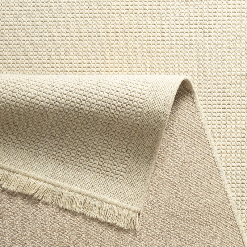 Dywan wełniany Lana/Dune 89861-69400 kratka z frędzlami ivory kremowy _dywanywitek_pl_6