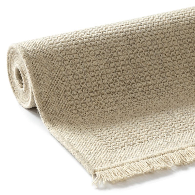 Dywan wełniany Lana/Dune 89861-69400 kratka z frędzlami ivory kremowy _dywanywitek_pl_5