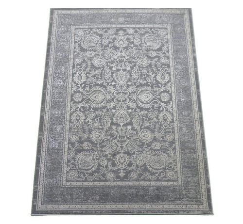 Rzut ukośny szarego dywanu tadycyjnego Allianz 6301