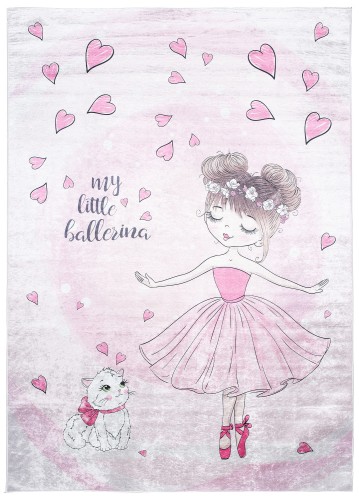 Dywan różowa baletnica 2161 PRINT EMMA_dywanywitek_pl_