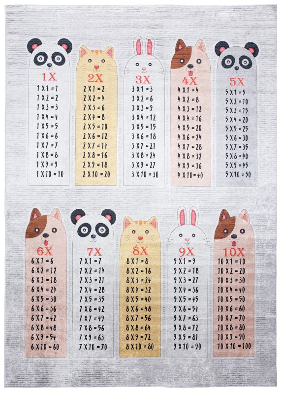 Dywan z tabliczką mnożenia 2162 PRINT EMMA _dywanywitek_pl_