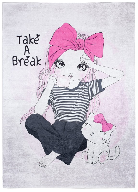 Dywan różowy 42790 Print Emma Take a Break