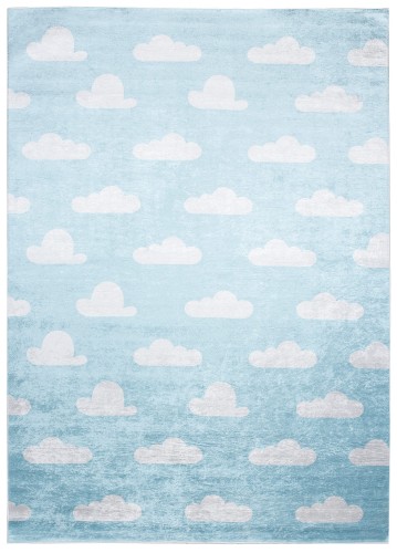 Dywan chmurki niebieski  2469 PRINT EMMA_dywanywitek_pl_