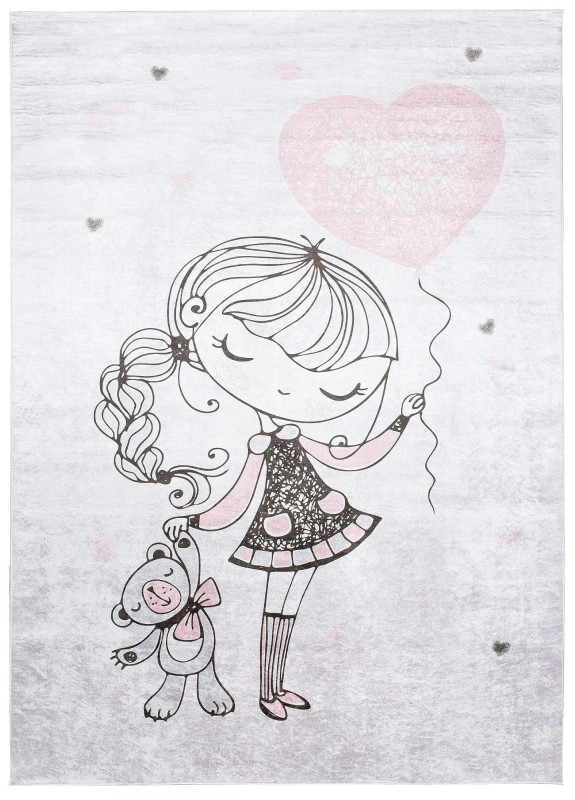 Dywan dziewczynka z misiem 2231 PRINT EMMA _dywanywitek_pl_
