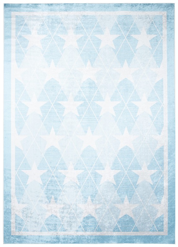 Niebieski dywan dla nastolatka 23691 PRINT EMMA _dywanywitek_pl_