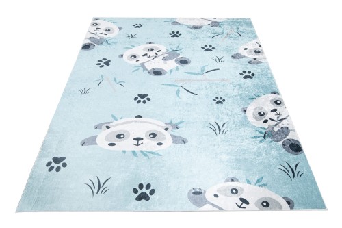 Niebieski dywan z pandami 36460 PRINT EMMA_dywanywitek_pl_2