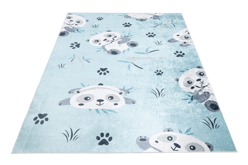 Niebieski dywan z pandami 36460 PRINT EMMA_dywanywitek_pl_2