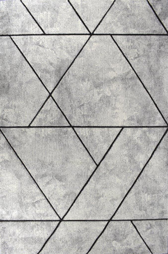 Dywan szary geometryczny wzór