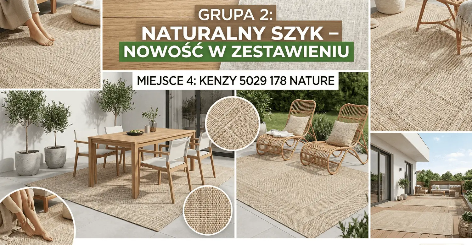 Aranżacje balkonu z dywanem zewnętrznym Kenzy