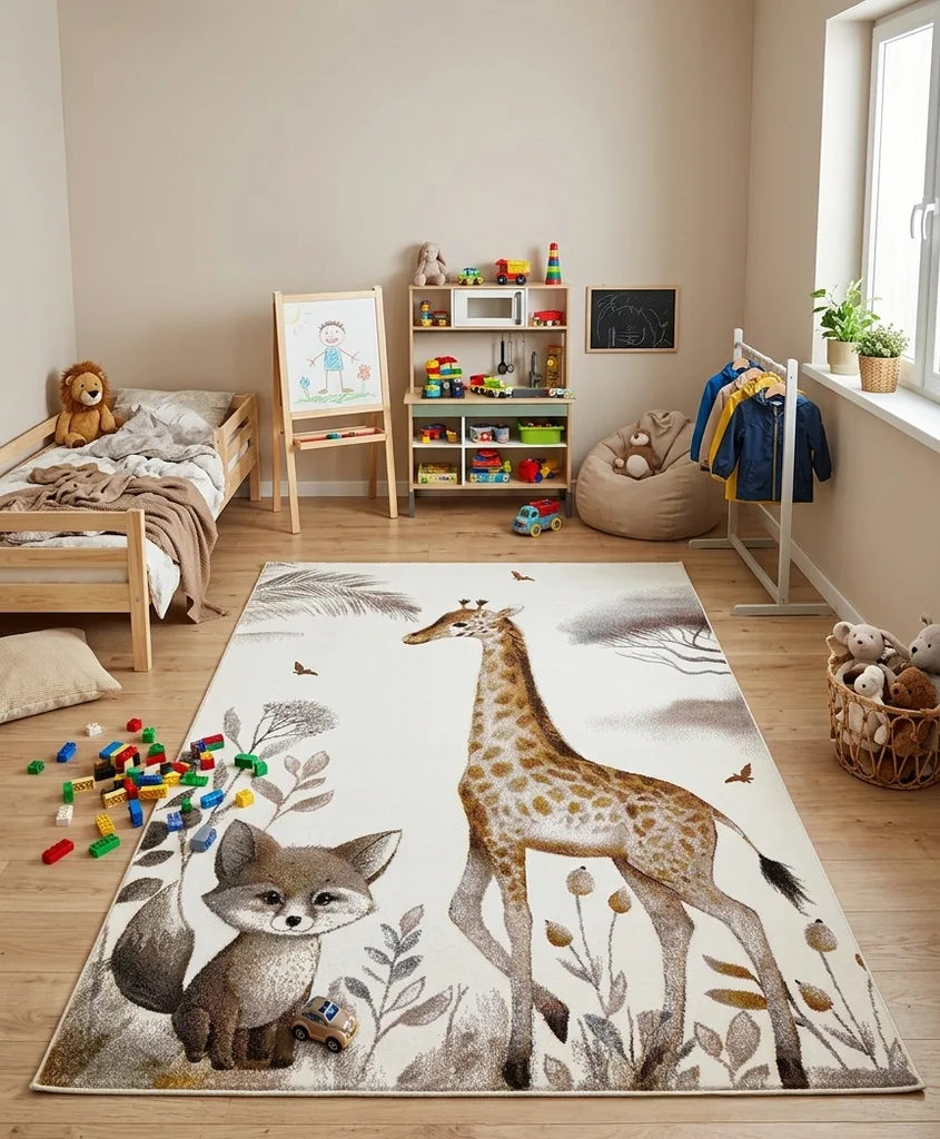 Dywan dziecięcy 3d Dywilan Luna 40423 Giraffe