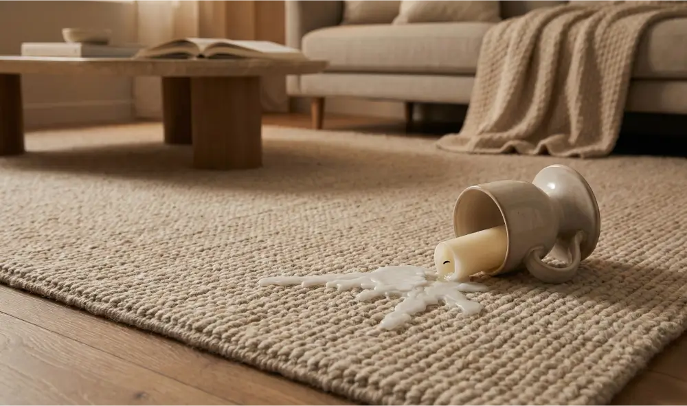 Plama z wosku na dywanie wełnianym – poradnik usuwania świecy z dywanu